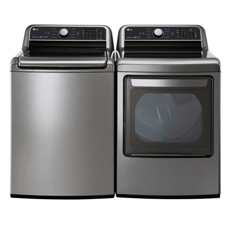 LG Smart Top Load Washer & Dryer with WiFi Enabled in White, ENERGY